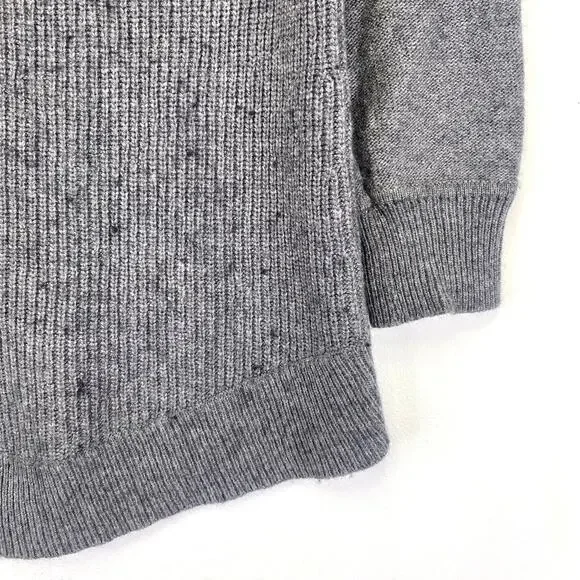 J. Crew Ribbed Crewneck Sweater Womens S Gray Merino Wool Minimalist Cozy Fall - Picture 3 of 8